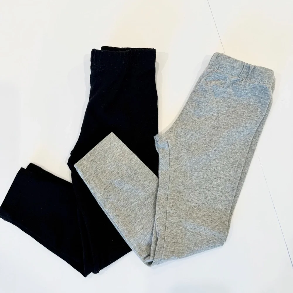 The Children's Place Girld Black and Gray Leggings - XS 4